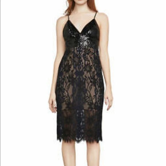 NWT BCBG MAXAZRIA size 0 sequin lace formal dress - Picture 4 of 6